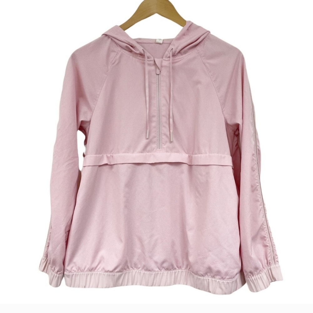 Lululemon Jacket Womens 8 Pink Pack Light Hoodie Pullover Perforated Backpack